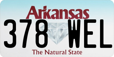 AR license plate 378WEL