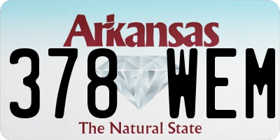 AR license plate 378WEM