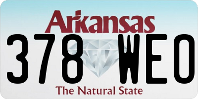 AR license plate 378WEO