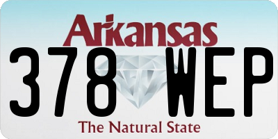 AR license plate 378WEP
