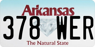 AR license plate 378WER