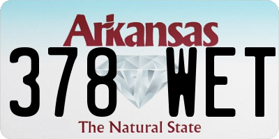 AR license plate 378WET
