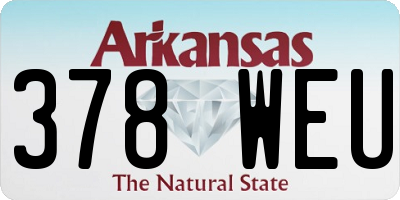 AR license plate 378WEU