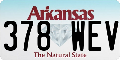 AR license plate 378WEV