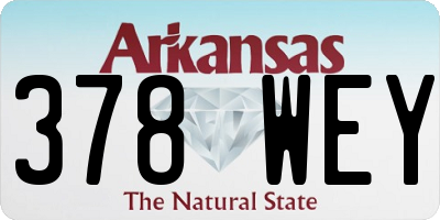 AR license plate 378WEY