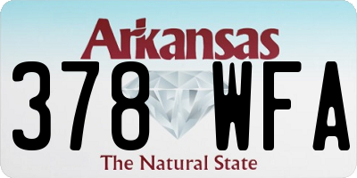 AR license plate 378WFA