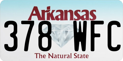 AR license plate 378WFC
