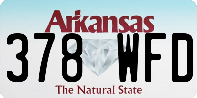 AR license plate 378WFD