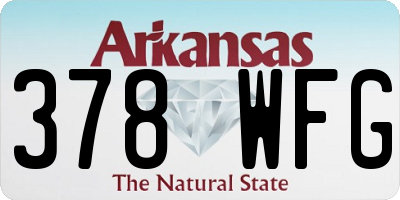 AR license plate 378WFG