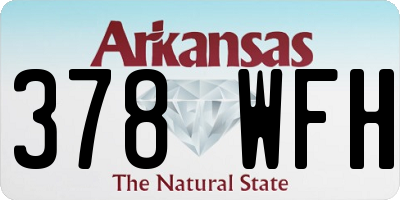 AR license plate 378WFH