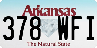 AR license plate 378WFI