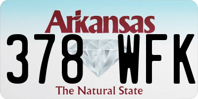 AR license plate 378WFK