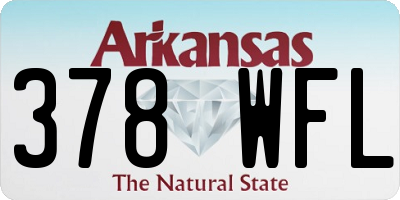 AR license plate 378WFL