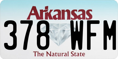 AR license plate 378WFM