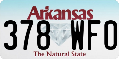 AR license plate 378WFO