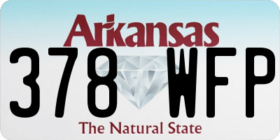 AR license plate 378WFP