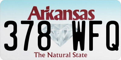 AR license plate 378WFQ