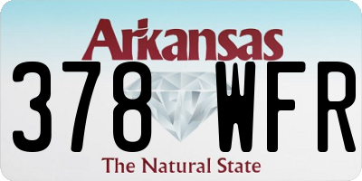 AR license plate 378WFR