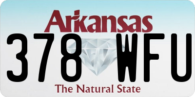 AR license plate 378WFU