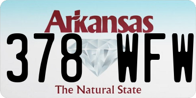 AR license plate 378WFW