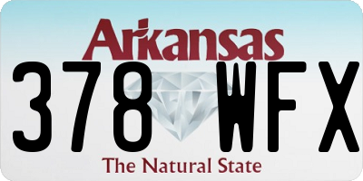 AR license plate 378WFX