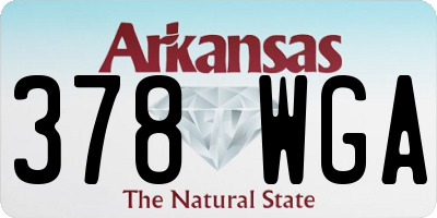 AR license plate 378WGA