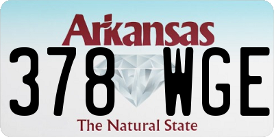 AR license plate 378WGE