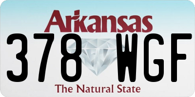 AR license plate 378WGF