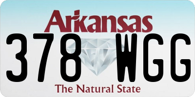 AR license plate 378WGG