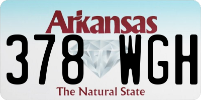 AR license plate 378WGH