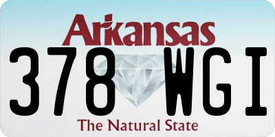 AR license plate 378WGI