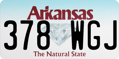 AR license plate 378WGJ