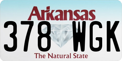 AR license plate 378WGK