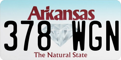 AR license plate 378WGN