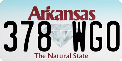 AR license plate 378WGO