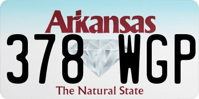 AR license plate 378WGP