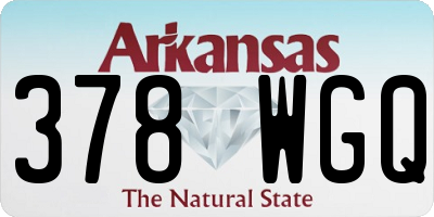 AR license plate 378WGQ
