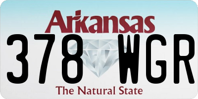 AR license plate 378WGR