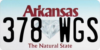 AR license plate 378WGS