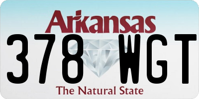AR license plate 378WGT