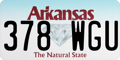 AR license plate 378WGU
