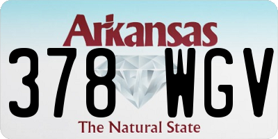 AR license plate 378WGV