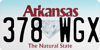 AR license plate 378WGX