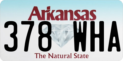 AR license plate 378WHA