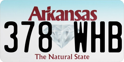 AR license plate 378WHB