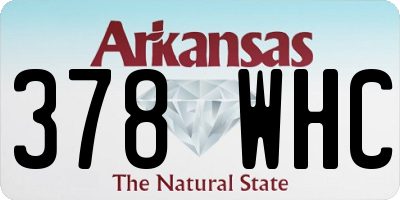 AR license plate 378WHC