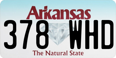 AR license plate 378WHD