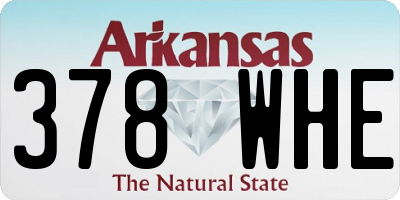 AR license plate 378WHE