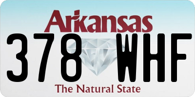 AR license plate 378WHF