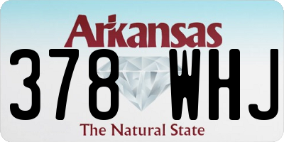 AR license plate 378WHJ
